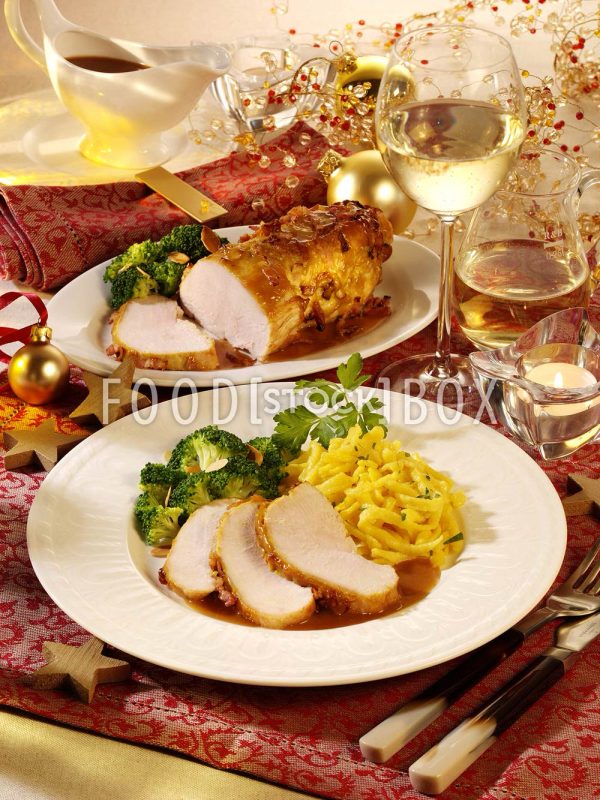Putenbraten mit Curry-Senfkruste