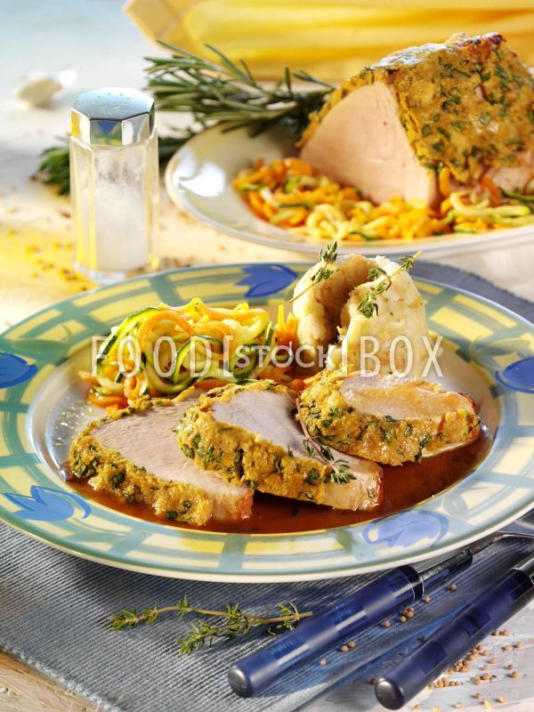 Putenbraten mit Kräuterkruste