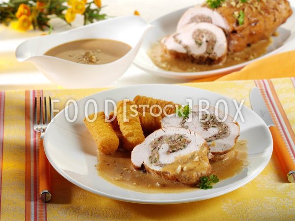 Putenbraten mit Walnusssauce