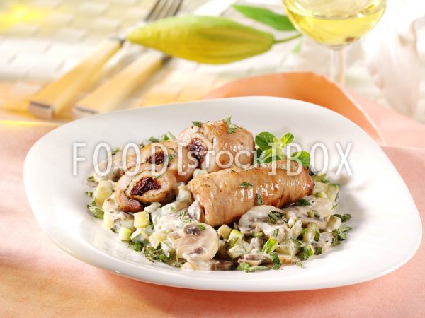 Putenröllchen mit bunter Füllung