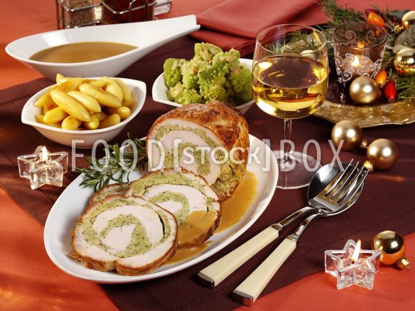 Putenrollbraten mit Parmesan-Kräuter-Füllung 2