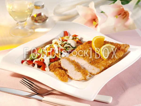 Putenschnitzel im Cornflakesmantel