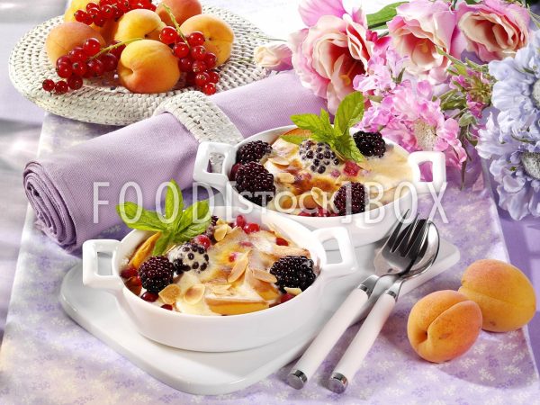 Quark-Gratin mit Früchten