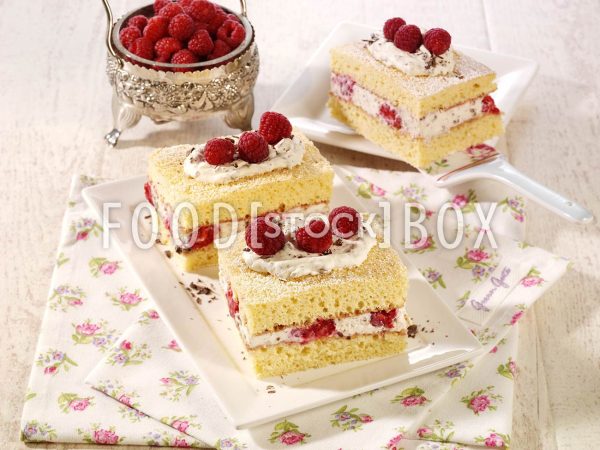 Quarkschnitten mit Himbeeren 2