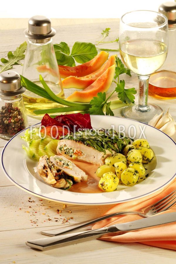 Gefülltes Hähnchenbrustfilet im Kräutermantel 2