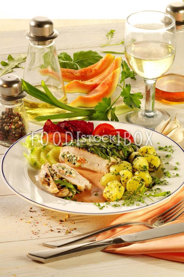 Gefülltes Hähnchenbrustfilet im Kräutermantel 3