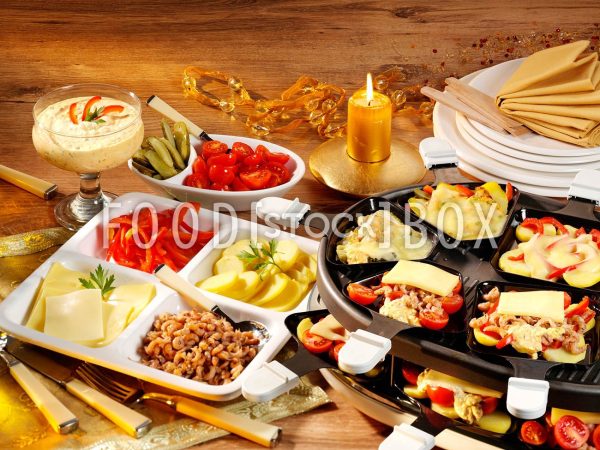 Raclette mit Krabben