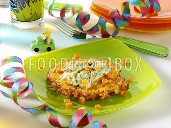 Reibeplätzchen mit Möhrenkonfetti