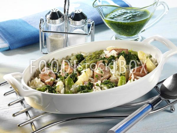 Reis mit Spargel und Thunfisch