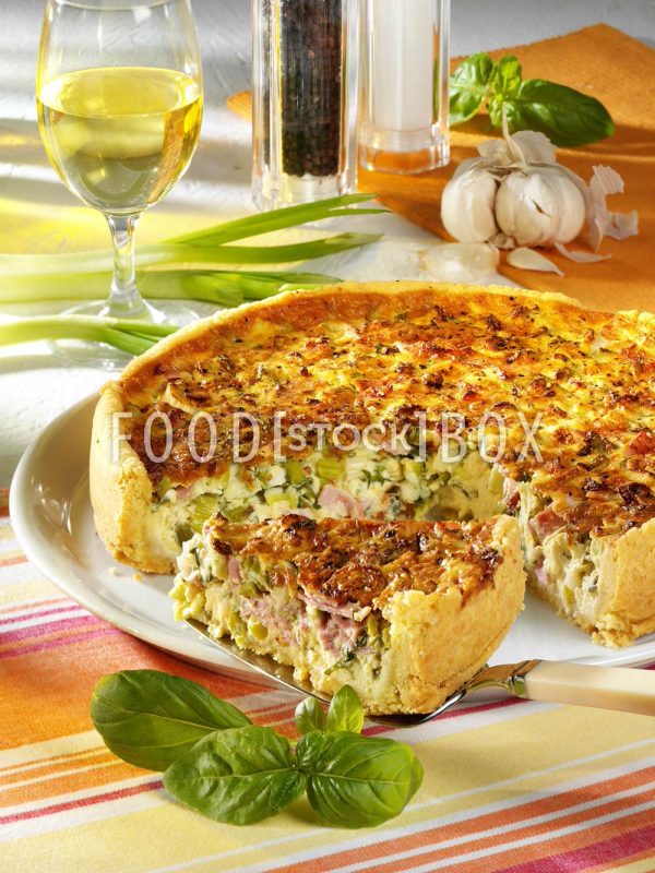 Ricotta-Frühlingszwiebel-Tarte mit Schinken 2