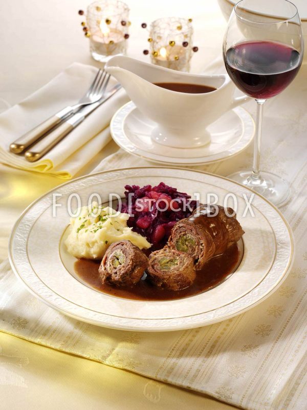 Rinderroulade mit Rotkohl /Glutenfrei