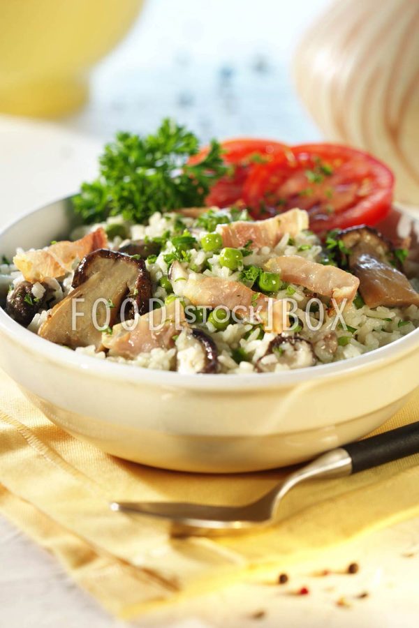 Pilz-Erbsen Risotto