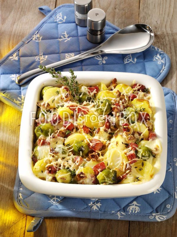Rosenkohl-Auflauf mit Kartoffeln