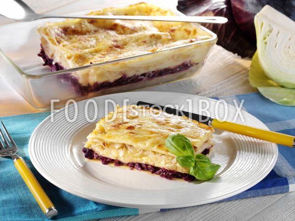 Rot-weiße Lasagne