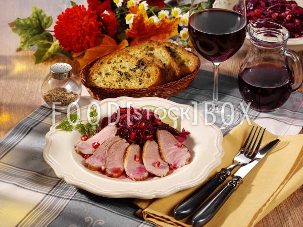 Rotkohlsalat mit Entenbrust 2