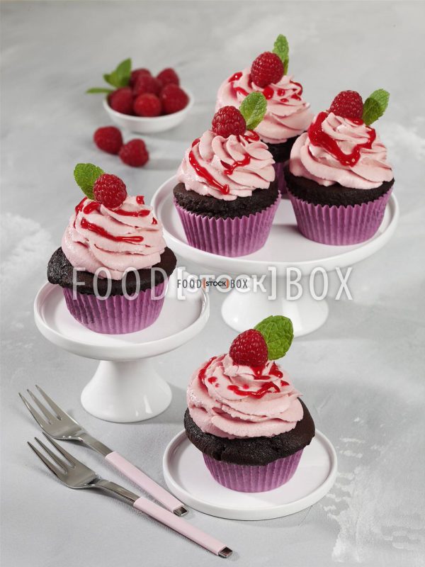 Schoko-küsst-Himbeer Cupcakes