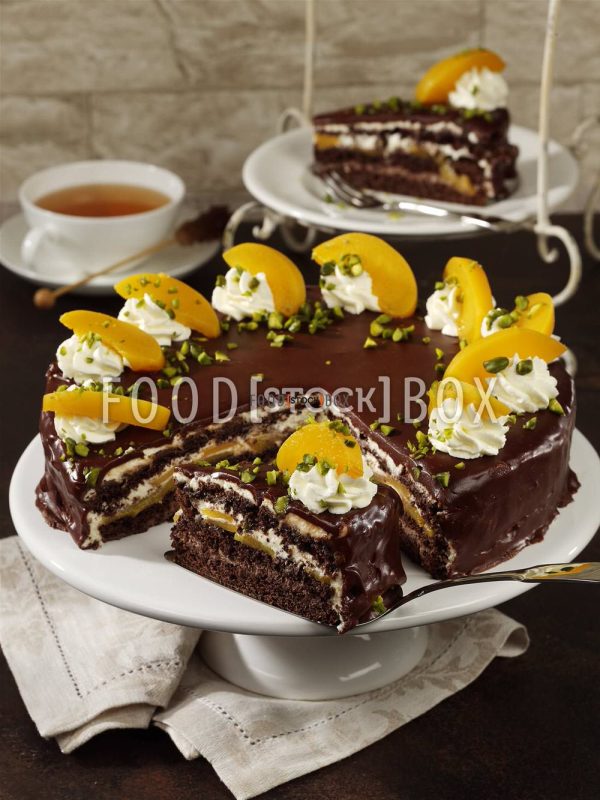 Schoko-Pfirsich-Torte