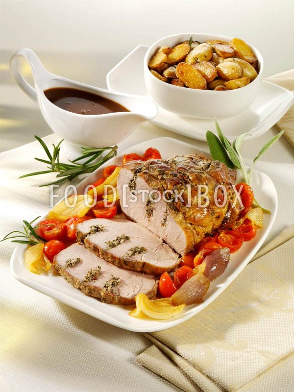 Schweinebraten mit Kräutern