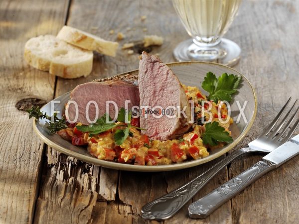 Schweinefilet mit Mandel-Paprika-Gemüse 2