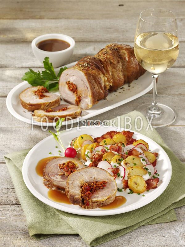 Schweinerollbraten mit Bratkartoffelsalat 3