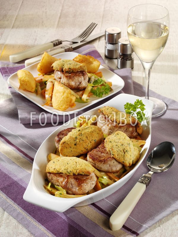 Schweinesteak mit Meerrettich