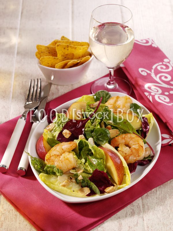 Sommersalat mit Garnelen