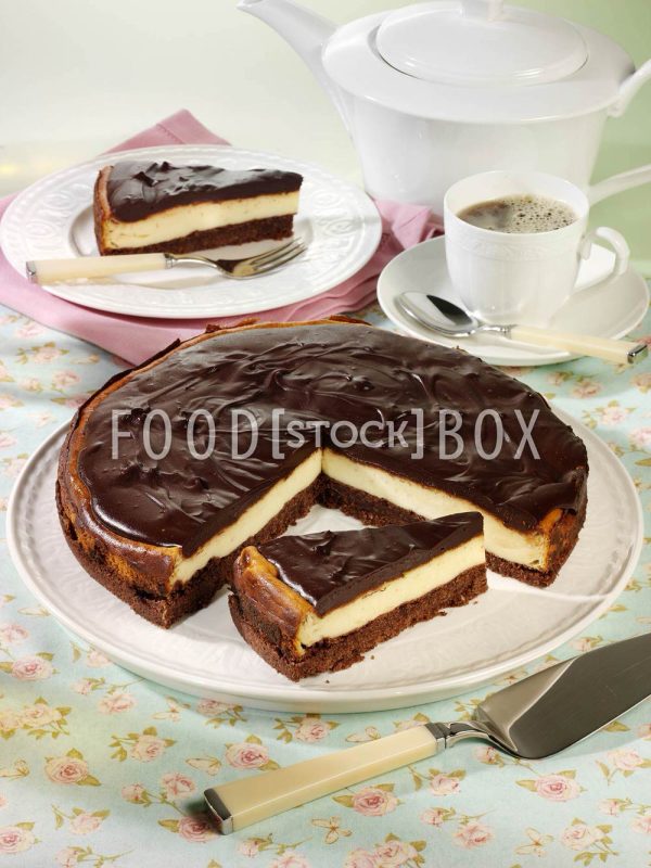 Schoko-Käsekuchen mit Zartbitterschokolade