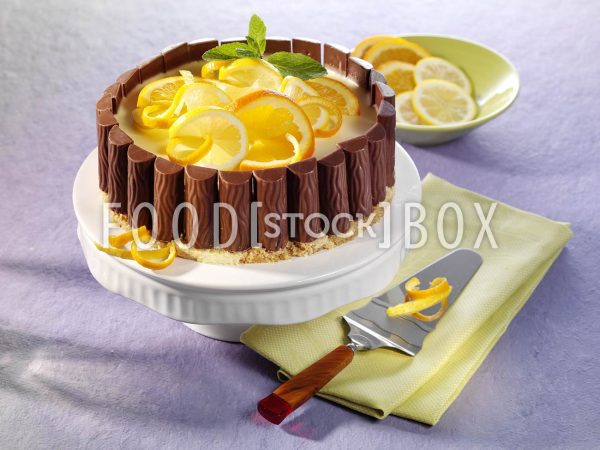 Schokoriegel-Charlotte mit Orangen 2