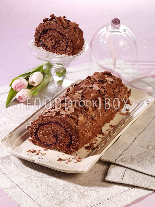Schokorolle mit Cassislikör