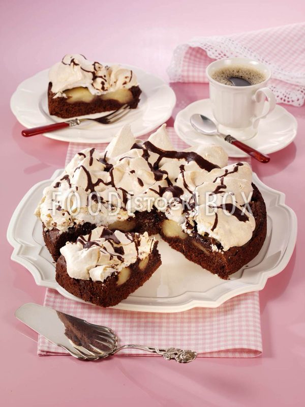 Schokotorte mit Birnen