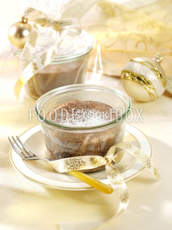 Schokoladenkuchen im Glas