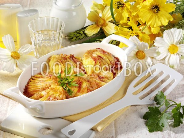 Schwedische Fächer-Kartoffeln mit Schinkenfüllung 2
