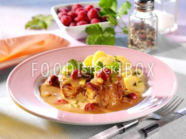 Schweinefilet mit Himbeersauce