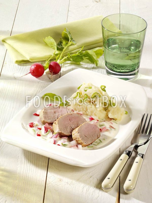 Schweinefilet mit Radieschen und Schnittlauch 2