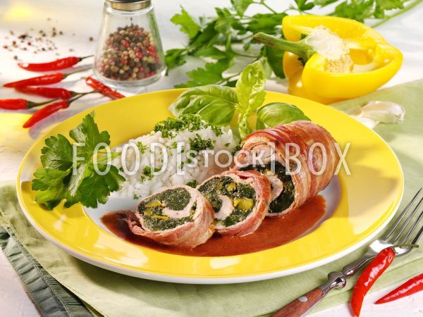 Schweineroulade im Speckmantel