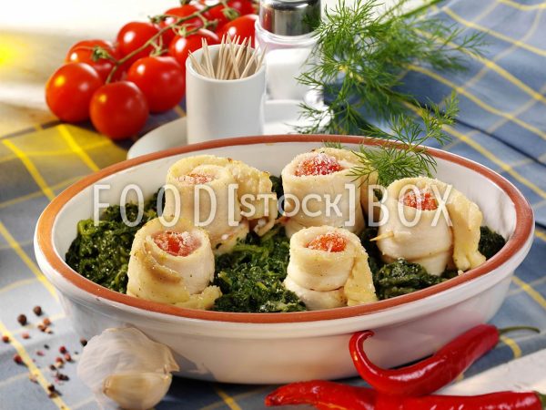 Seezungenröllchen mit Tomatenfüllung