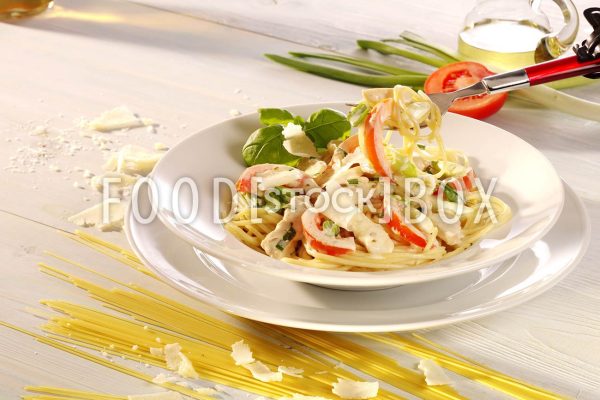 Spaghetti mit Hähnchenbrust