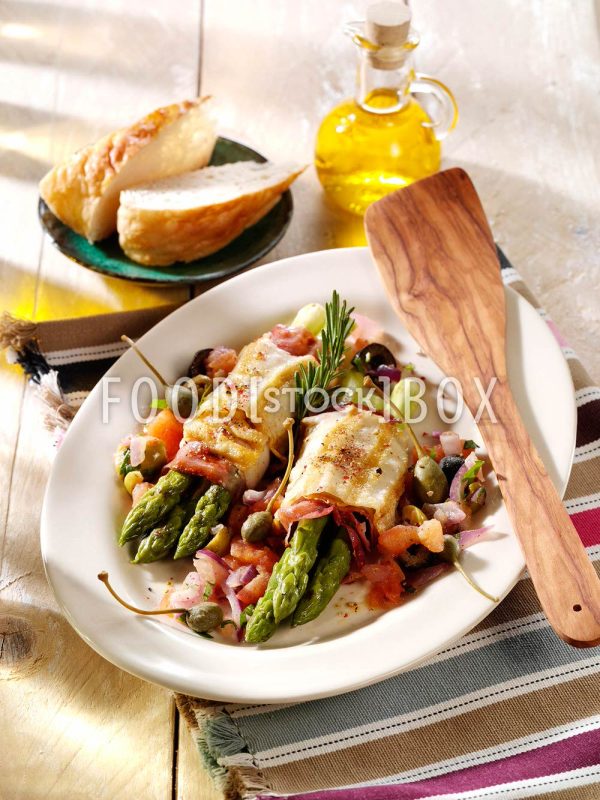 Spargelpäckchen mit Grillkäse