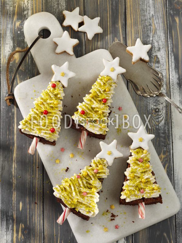 Tannenbaum-Törtchen zum Advent