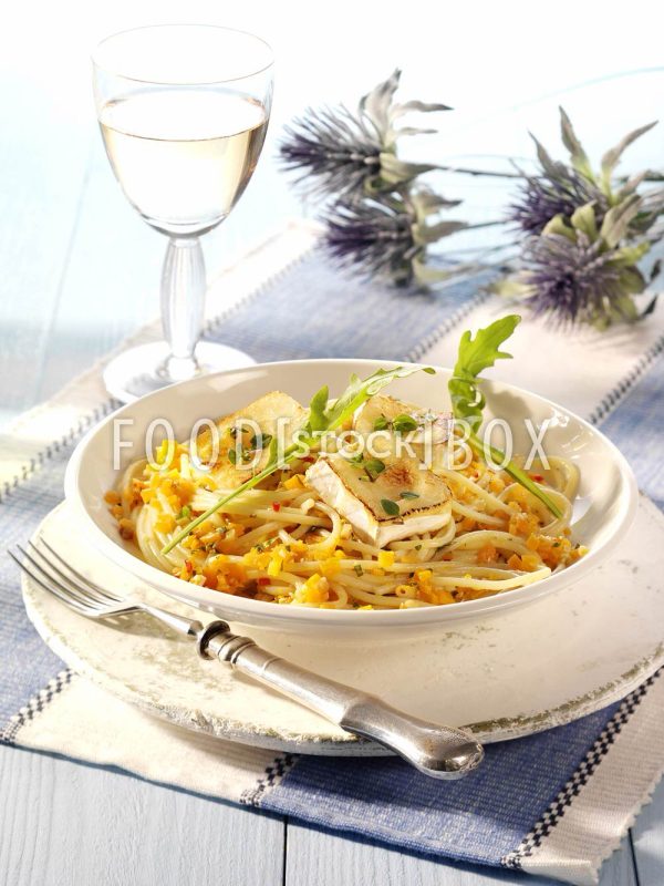Spaghetti mit gebratenem Ziegenkäse 2