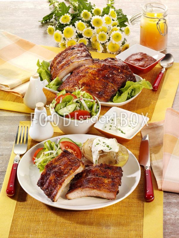 Spareribs mit Barbecue-Soße