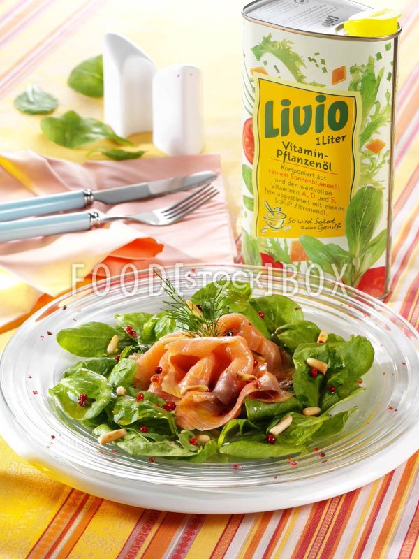 Spinatsalat mit Räucherlachs 2