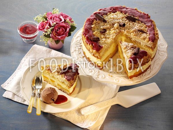 Streuselkuchen Pfirsich-Melba 3