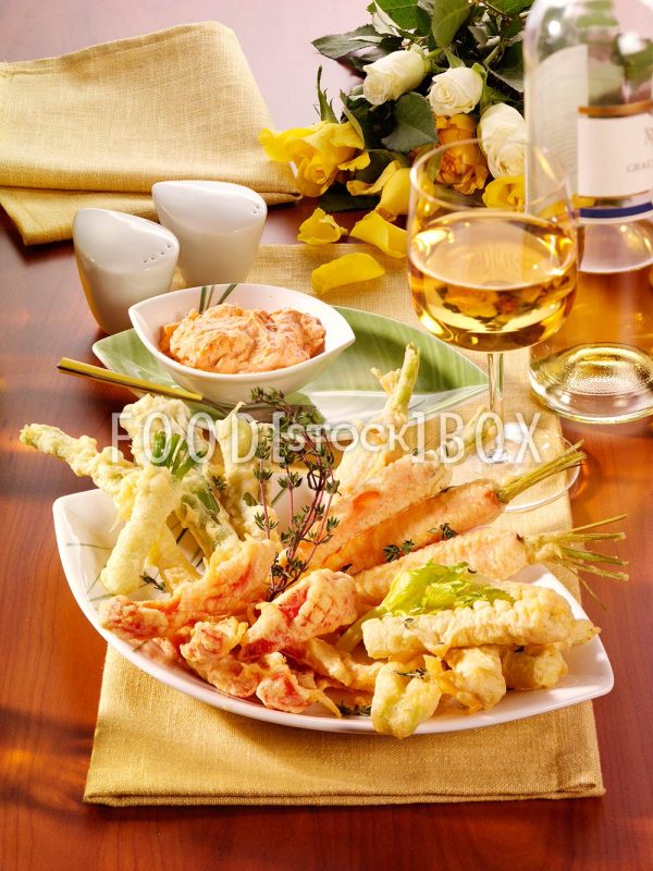 Gebackenes Gemüse im Tempura