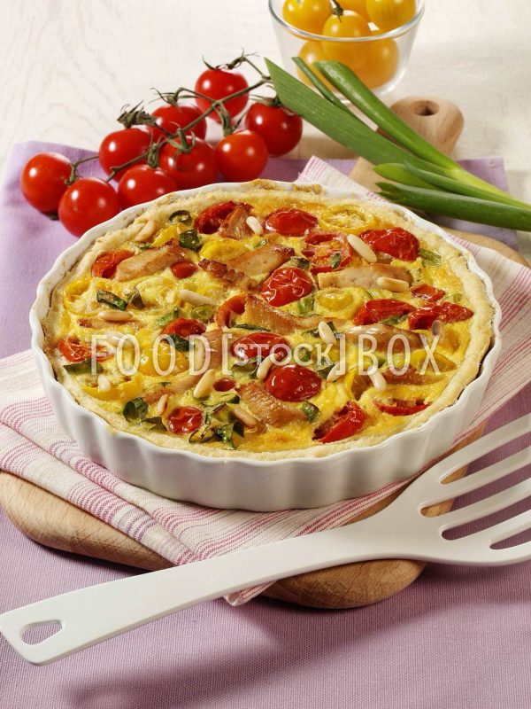 Tomaten-Geflügel-Quiche