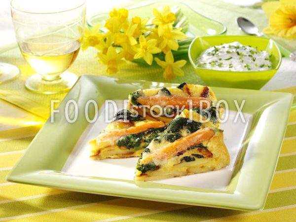 Tortilla mit Möhren und Spinat 2