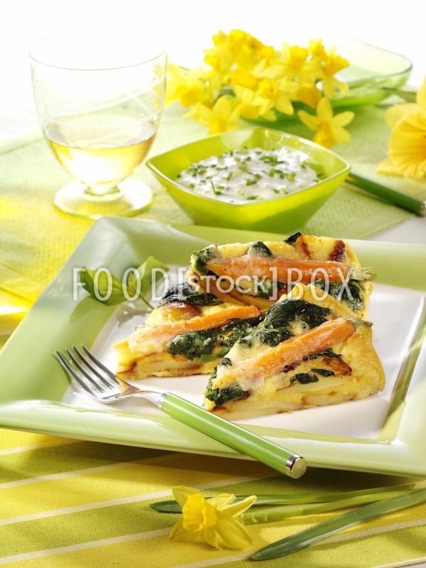 Tortilla mit Möhren und Spinat 3