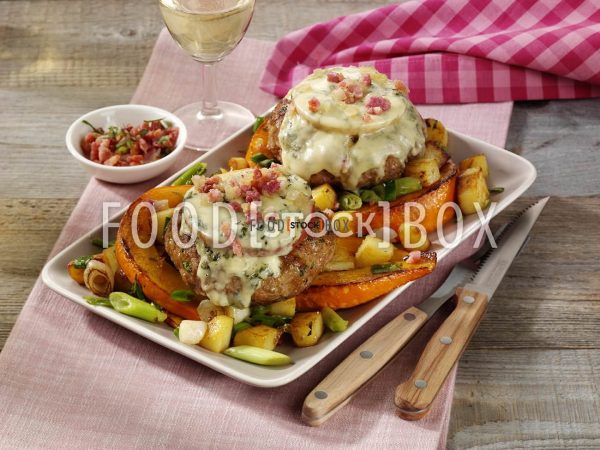 Überbackene Frikadellen mit Gorgonzola