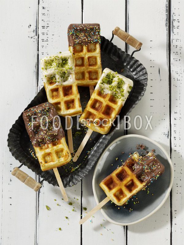 Waffel-Pops mit Zuckerperlen 2