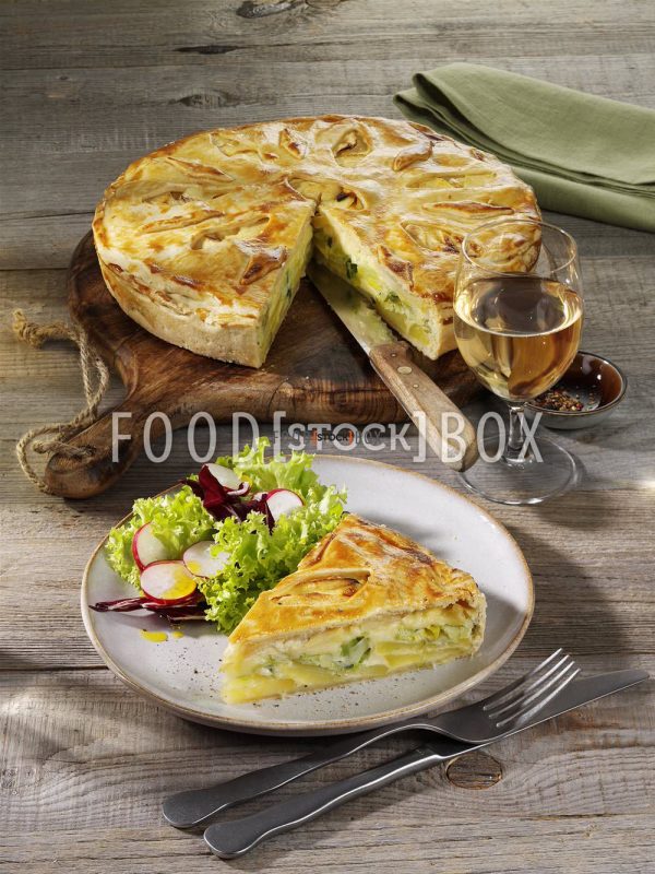 Walisischer Lauch-Erdapfelkuchen